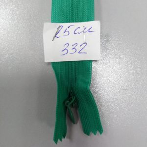 Молния потайная №3 25см Е-332 зеленый , шт