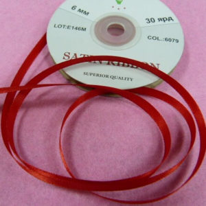 Атласная лента 6мм 30ярд. (6079), рул