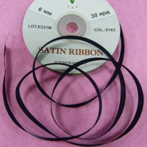 Атласная лента 6мм 30ярд. (6163) , шт