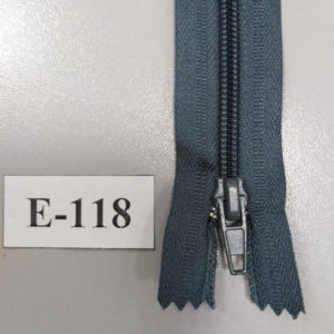 Молния брючная №4 20см E-118 темно-серый, автофиксатор (10шт/уп), шт