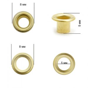 Люверсы №2 (4мм) золото (уп-5000шт), шт